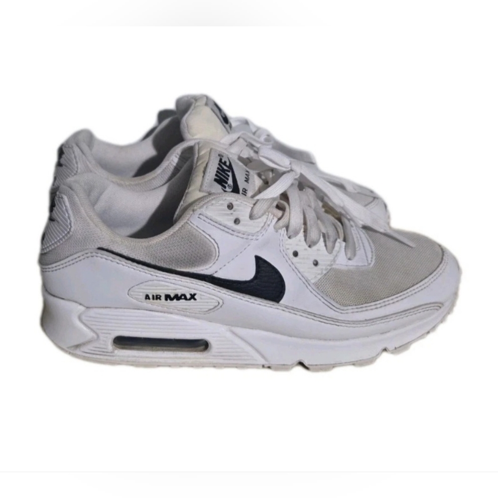 Nike Air Max 90 Women's Size 9 White Black Athletic Running Shoes Sneakers
